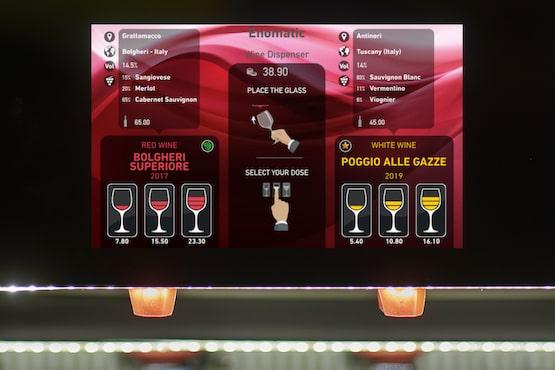 Unica Wine Dispenser User Interface