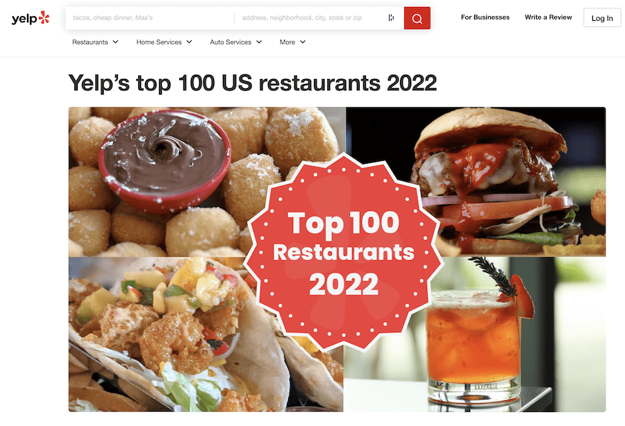Yelp 2022 Top 100 Restaurants with Enomatic® Neodistributing